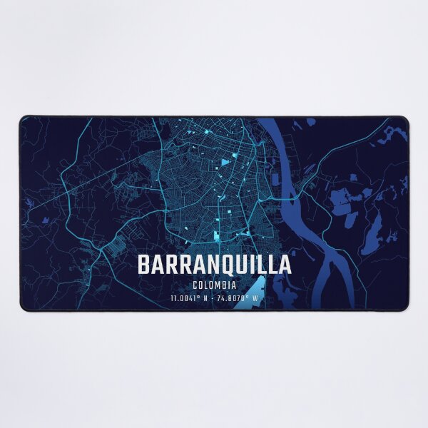 Item preview, Barranquilla Midnight City Map designed and sold by HomeLivingCo.