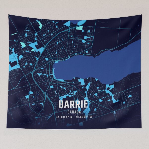 Item preview, Barrie Midnight City Map designed and sold by HomeLivingCo.