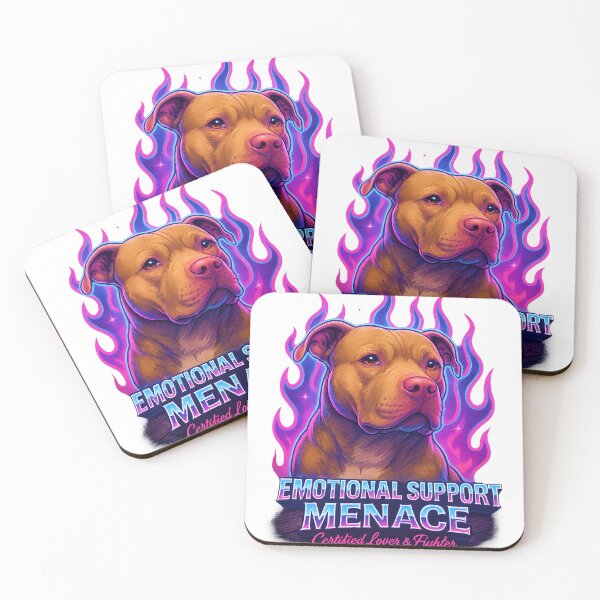 Item preview, Emotional Support Menace – Lover & Fighter Pit Bull Art designed and sold by Savannarojas.