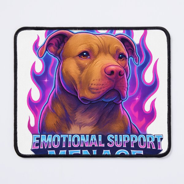Item preview, Emotional Support Menace – Lover & Fighter Pit Bull Art designed and sold by Savannarojas.