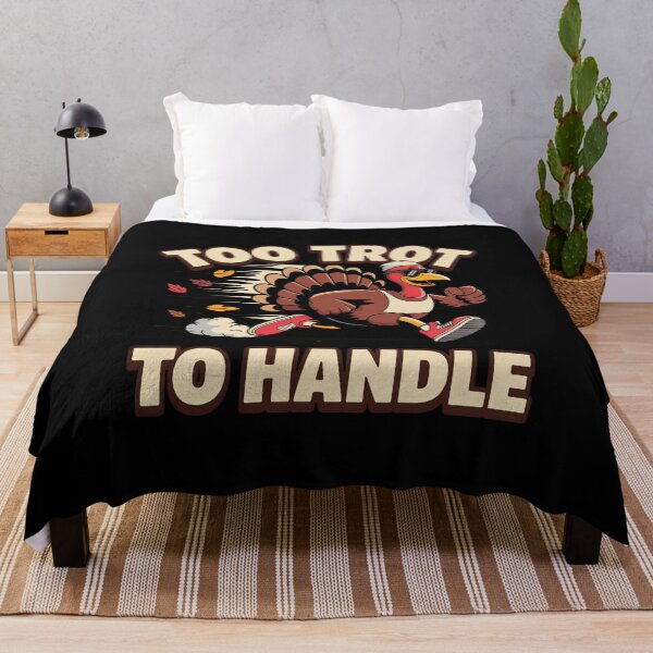 Item preview, Too Trot To Handle Funny Thanksgiving Turkey Running Pun designed and sold by elderberry.