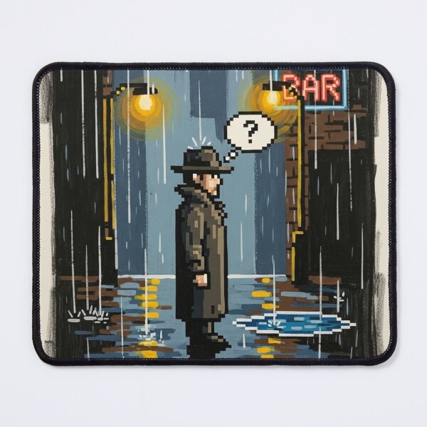 Item preview, Retro Noir Gaming Art - Rainy Night Interlude  designed and sold by Ace Shark.