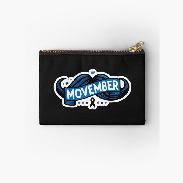 Item preview, Movember Mustache Awareness Sticker – Support Men’s Health & Prostate Cancer Awareness | Blue Ribbon Design designed and sold by ZACKLAB.