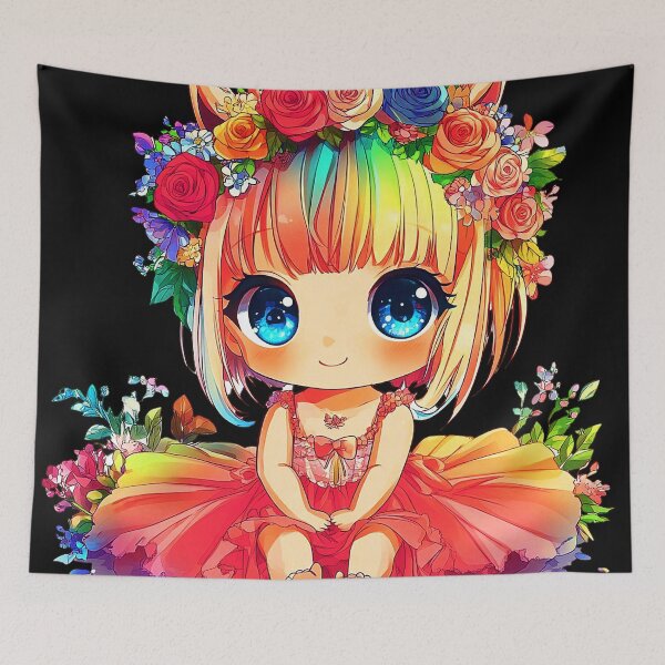 Item preview, Adorable Chibi Girl Ballerina In Tutu With Flowers designed and sold by DEC02.