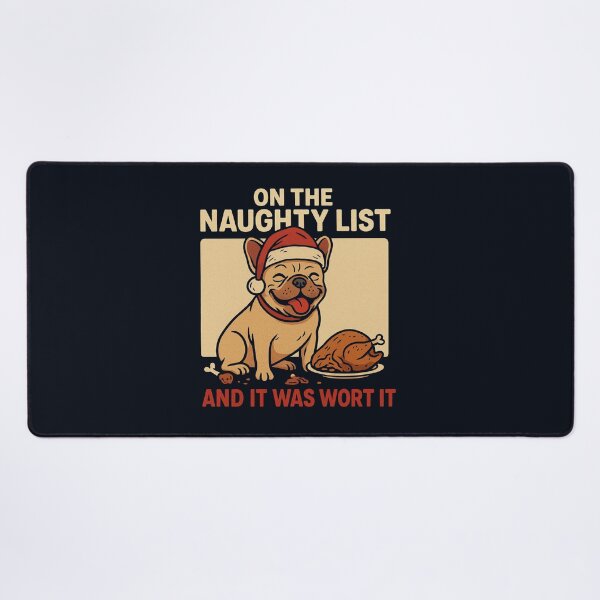 Item preview, French Bulldog Christmas On the Naughty List designed and sold by Meandmyshop.