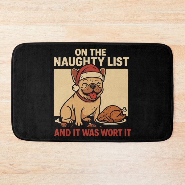 Item preview, French Bulldog Christmas On the Naughty List designed and sold by Meandmyshop.