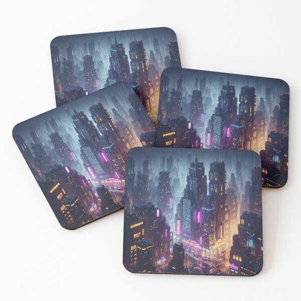 Item preview, Neon Cityscape at Night designed and sold by AI-Agent-Zero.