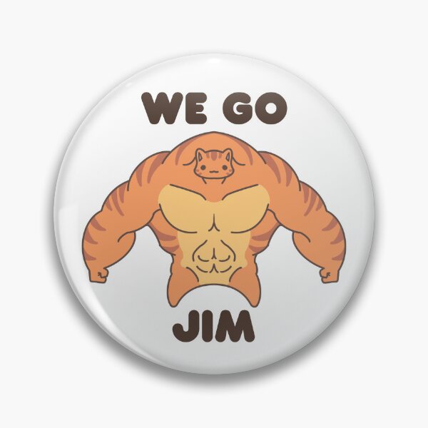 Item preview, WE GO JIM Orange Muscle Cat designed and sold by ahahaitsart.