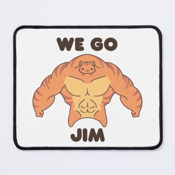 Item preview, WE GO JIM Orange Muscle Cat designed and sold by ahahaitsart.