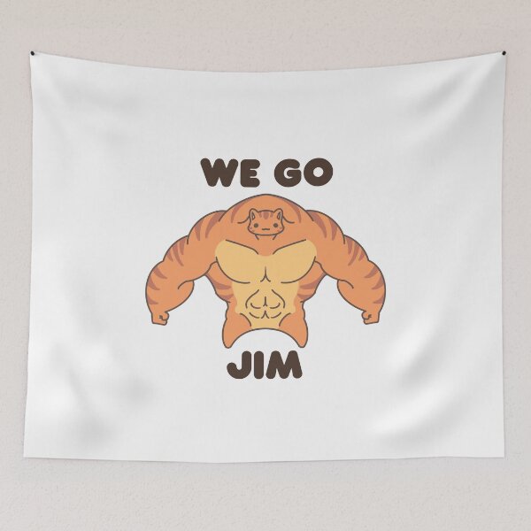 Item preview, WE GO JIM Orange Muscle Cat designed and sold by ahahaitsart.