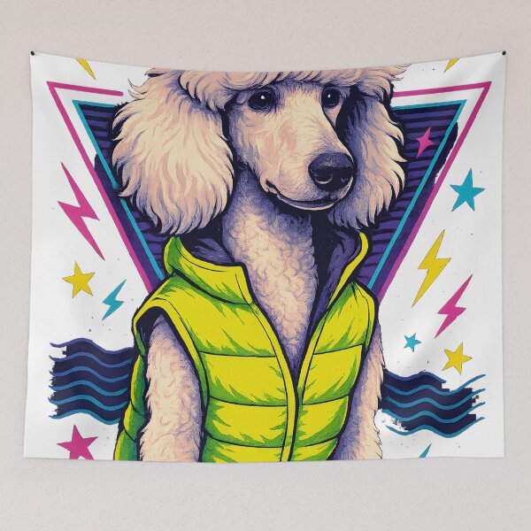 Item preview, Electric Poodle Pop – 80s Retro Vibes with Sass designed and sold by Savannarojas.
