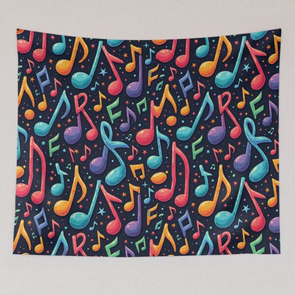 Item preview, Beautiful Colorful Musical Notes Patern designed and sold by BDLdesigns.