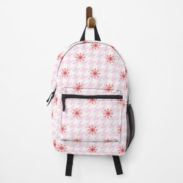 Item preview, Pink and White Houndstooth Flower Dot designed and sold by srwdesign.