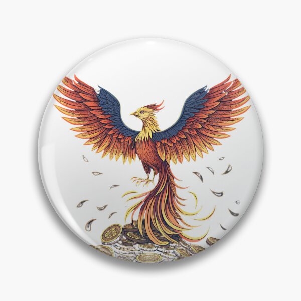 Item preview, Phoenix rising from coins  designed and sold by Lucky 777.