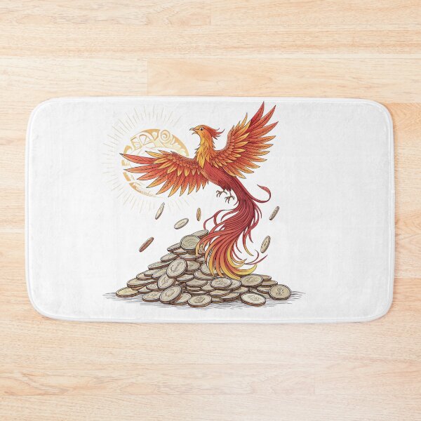 Item preview, Phoenix rising from coins  designed and sold by Lucky 777.