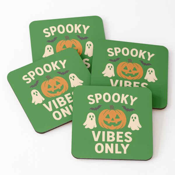 Item preview, Spooky Vibes Only – Cute Halloween Pumpkin and Ghosts Design designed and sold by ThePrintGoblin.