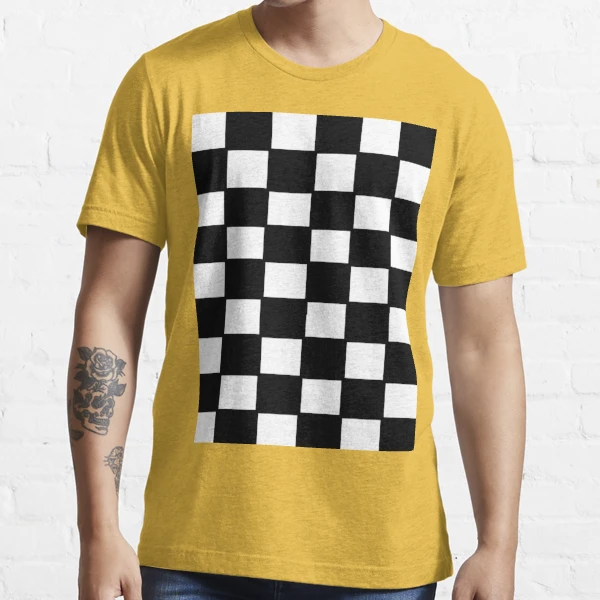 Yellow and blue chess print with Compass design Essential T-Shirt for Sale  by Janiodearruda