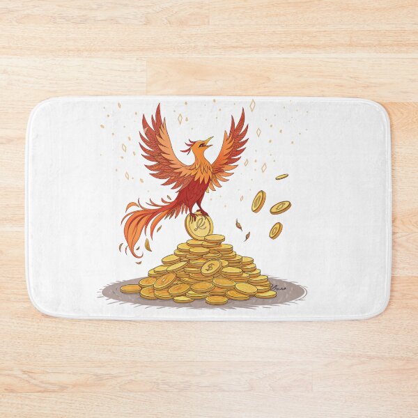 Item preview, Phoenix rising from coins  designed and sold by Lucky 777.