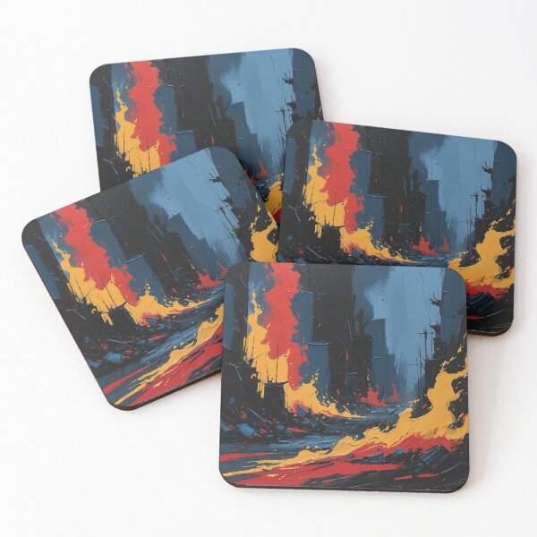Item preview, Dystopian Revolution Art - A River Of Fire  designed and sold by Ace Shark.