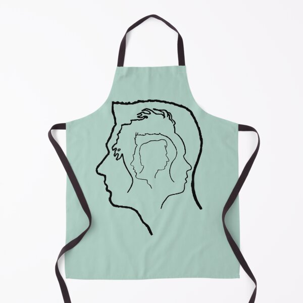 Item preview, Depeche Mode members matryoshka profile black outline blue background designed and sold by DMCPAV.