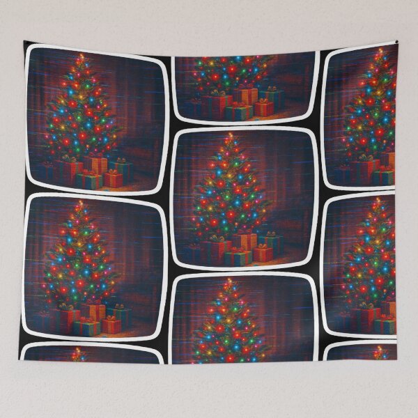 Item preview, Glitched Xmas CRT – Tree of Lights – Analog Glitch Nostalgia designed and sold by JacobKAurumhead.