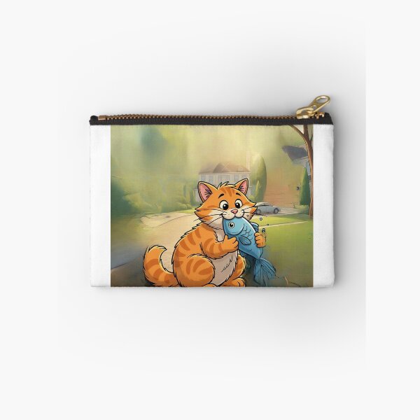 Item preview, A hungry fat cat is stealing fish in an elite housing complex. designed and sold by Trilala.