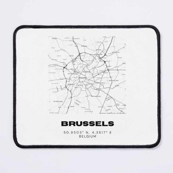Item preview, Brussels Map Poster | Minimalist Belgium City Map Art designed and sold by RM-Journey.