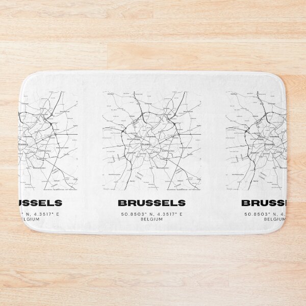 Item preview, Brussels Map Poster | Minimalist Belgium City Map Art designed and sold by RM-Journey.