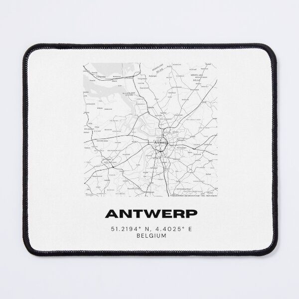 Item preview, Antwerp Map Print | Minimalist Belgium City Map Art designed and sold by RM-Journey.
