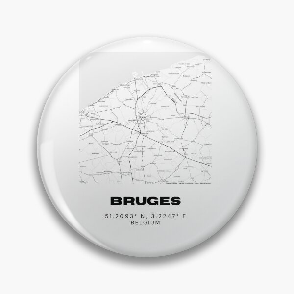 Item preview, Bruges Map Poster | Minimalist Belgium City Art designed and sold by RM-Journey.