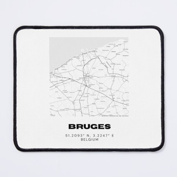 Item preview, Bruges Map Poster | Minimalist Belgium City Art designed and sold by RM-Journey.