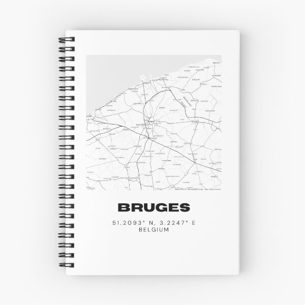 Item preview, Bruges Map Poster | Minimalist Belgium City Art designed and sold by RM-Journey.