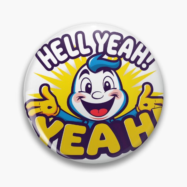 Item preview, Enthusiastic "Hell Yeah!" Mascot Logo designed and sold by Adam Mak.