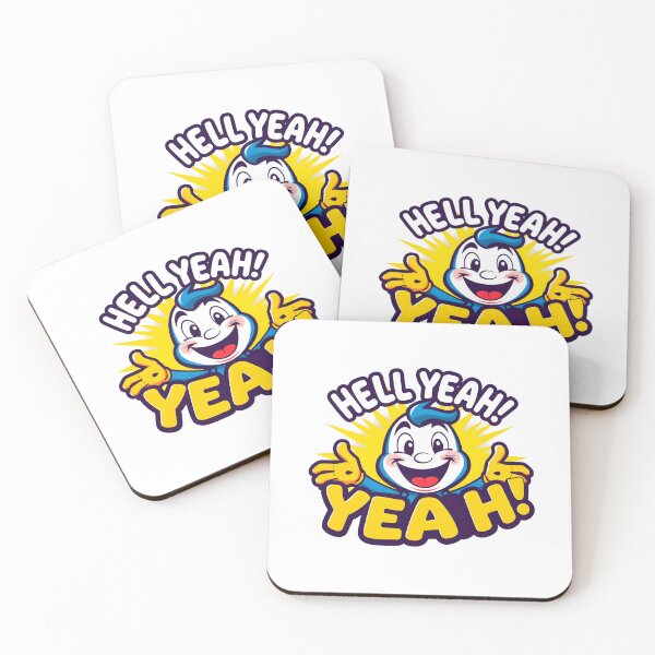Item preview, Enthusiastic "Hell Yeah!" Mascot Logo designed and sold by Adam Mak.