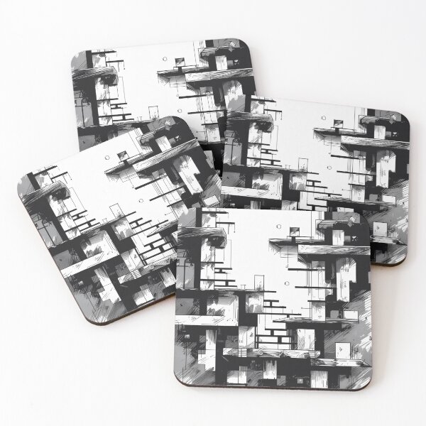 Item preview, Arcade Platformer Gaming Art - Monochrome Abyss   designed and sold by Ace Shark.