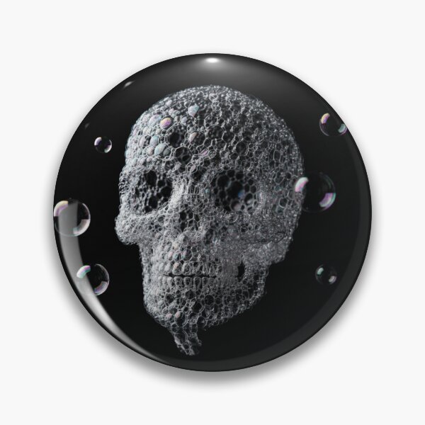 Item preview, Ethereal Bubble Skull: Gothic Soap Foam Art on Black designed and sold by Caira-Design.