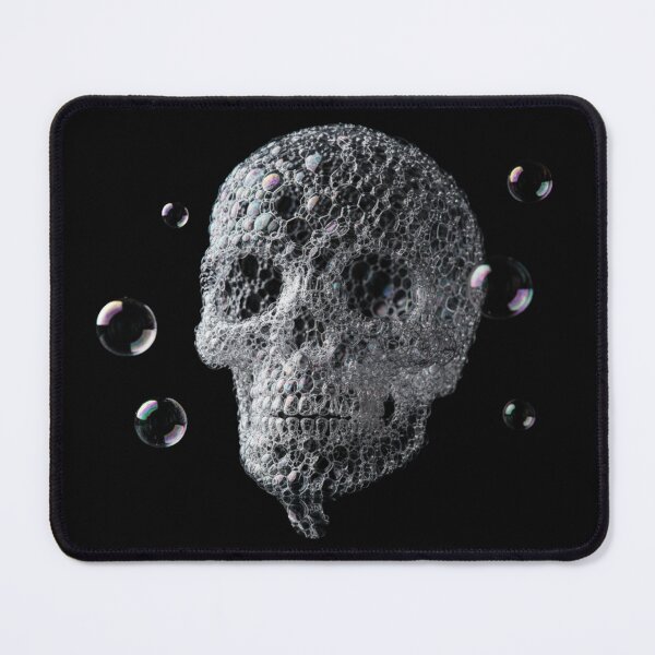 Item preview, Ethereal Bubble Skull: Gothic Soap Foam Art on Black designed and sold by Caira-Design.