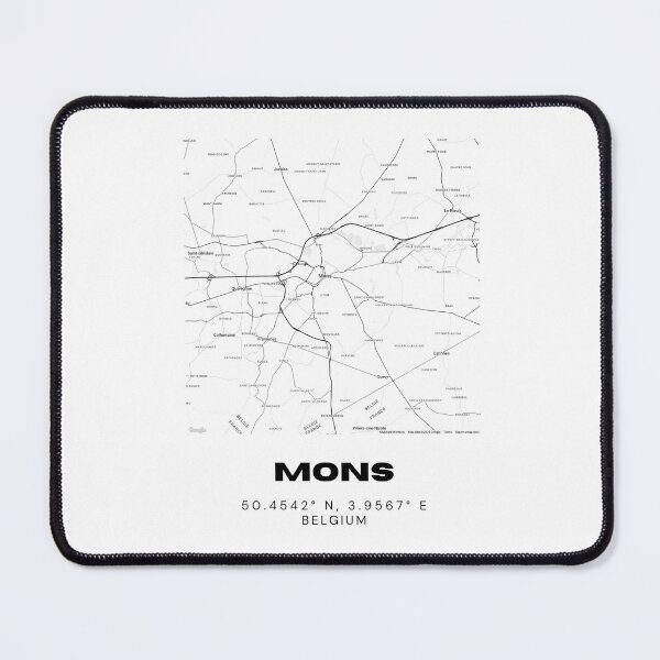 Item preview, Mons Map Poster | Minimalist Belgium Map Print designed and sold by RM-Journey.