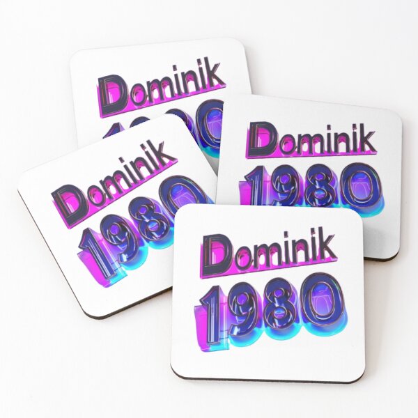 Item preview, Dominik 1980 – Synthwave Chrome Edition designed and sold by AlexLineArt.