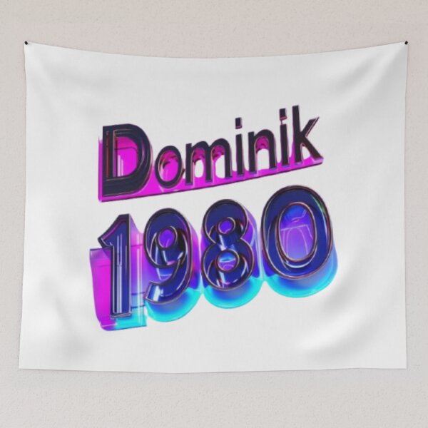 Artikelvorschau, Dominik 1980 – Synthwave Chrome Edition entworfen und verkauft von AlexLineArt.