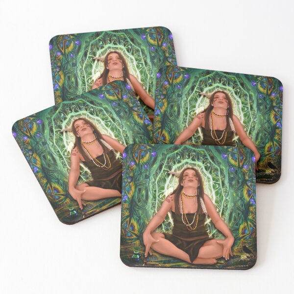 Item preview, Vision Quest Spirit Alchemy - Visionary Art Entheogen Illustration designed and sold by Leah McNeir.