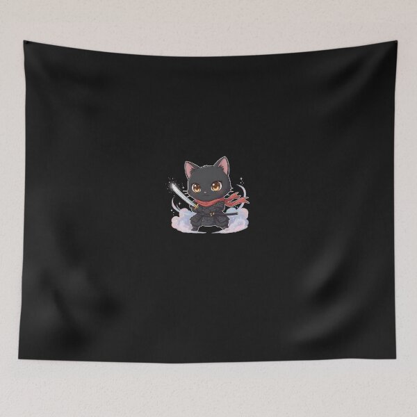 Item preview, Japanese Samurai Kitten Kawaii Ninja Cat  designed and sold by cawtoon.