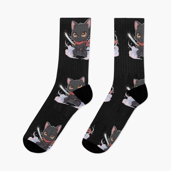 Item preview, Japanese Samurai Kitten Kawaii Ninja Cat  designed and sold by cawtoon.
