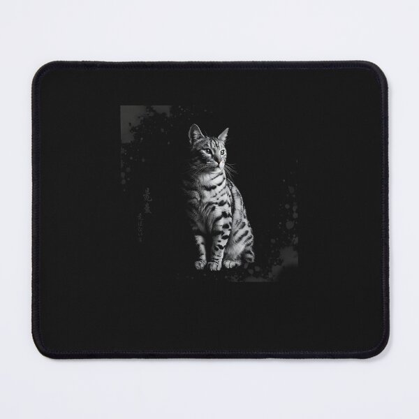 Item preview, Japanese Sumi-E Ink Wash Wildlife Art Tsushima Leopard Cat  designed and sold by cawtoon.