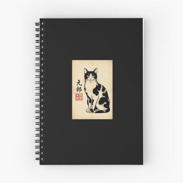 Item preview, Japanese Sumi-E Ink Wash Wildlife Art Tsushima Leopard Cat   designed and sold by cawtoon.