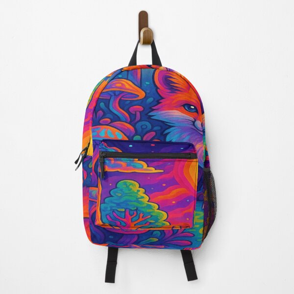 Item preview, Psychedelic Fox – Vibrant Neon Forest Art | Colorful Fantasy Illustration by Print Art Deluxe designed and sold by ART PRINT DELUXE STUDIO.