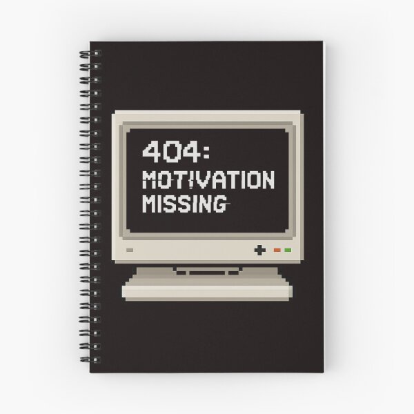 Item preview, 404: Motivation Missing – Retro Tech Humor  designed and sold by Artpicto.
