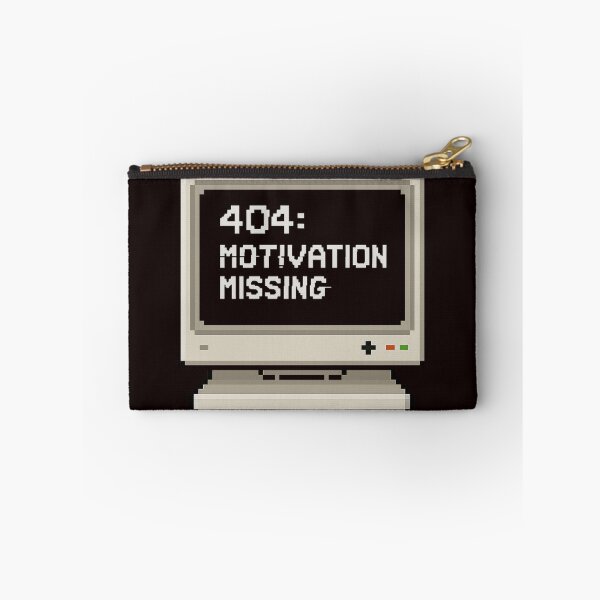 Item preview, 404: Motivation Missing – Retro Tech Humor  designed and sold by Artpicto.