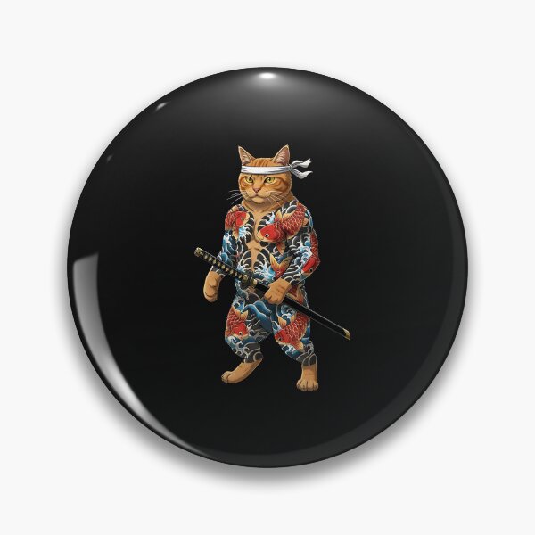 Item preview, Japanese Tattoo Warrior Feline designed and sold by cawtoon.