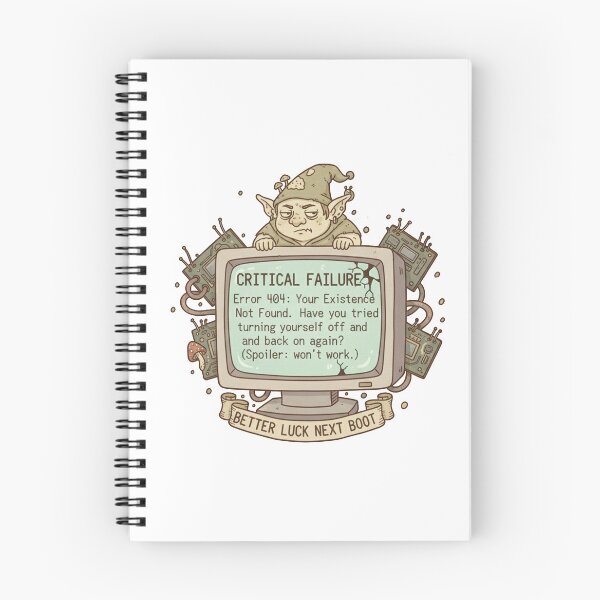 Item preview, Funny Goblin Error 404 designed and sold by PastelPopShop.